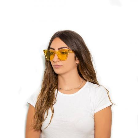 LUNETTES DE SOLEIL «SQUARE KETTY» SHINY YELLOW Cod.: KL0064