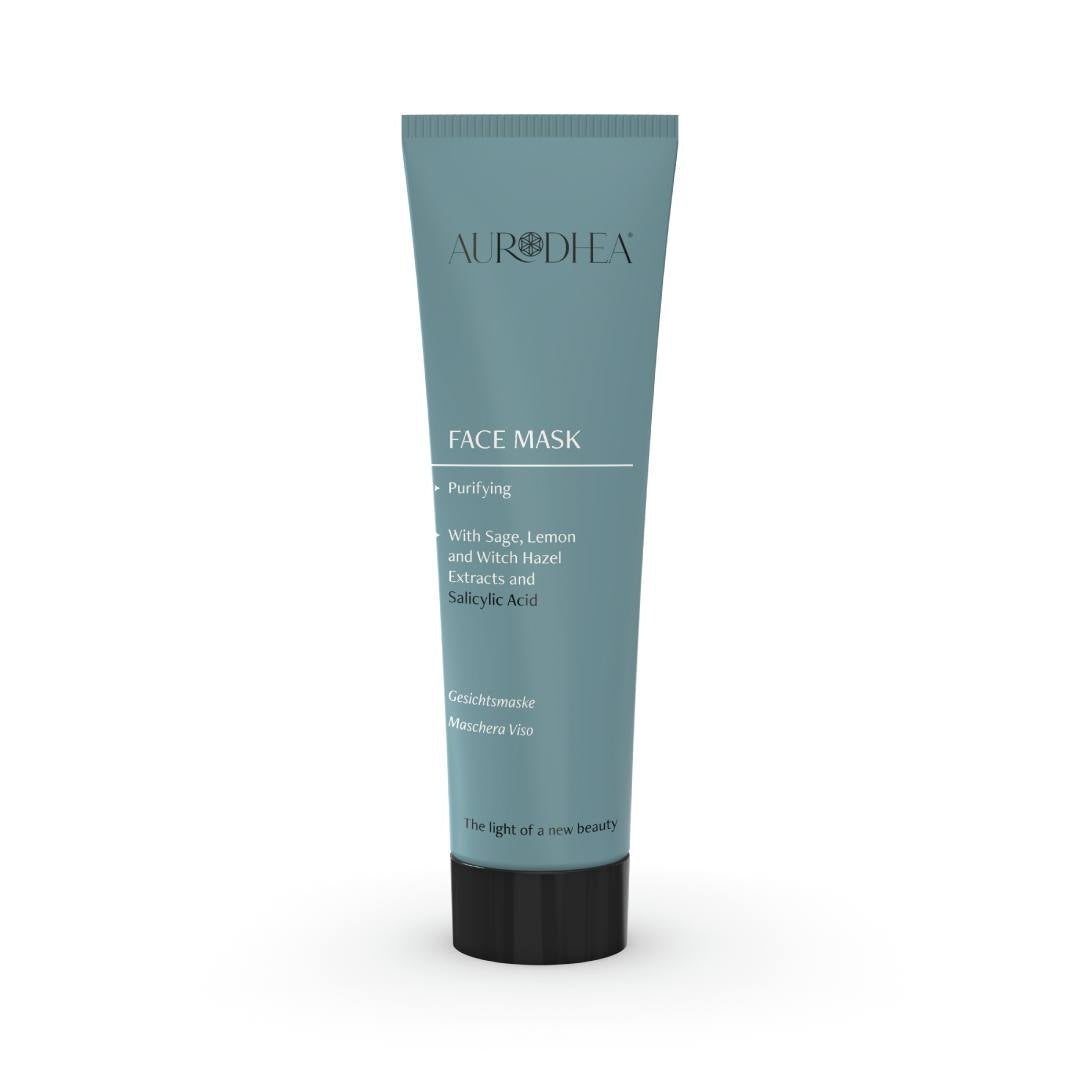 Masque visage purifiant à l’Acide Salycilique - 50 ml Enrichi en extraits de Sauge, Citron et Hamamélis Cod.: AS01B