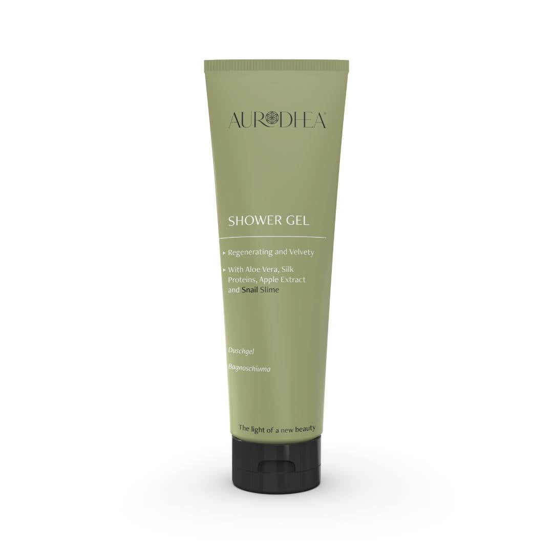 Gel douche à la bave d'escargot - 250 ml Enrichi en Aloe Vera, protéines de Soie et extrait de Pomme Cod.: BV01B