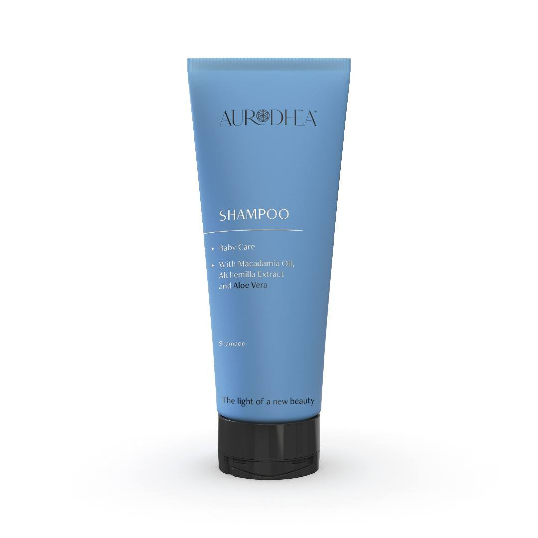 Shampoing Bébé - 200 ml Enrichi en huile de Macadamia, extrait d'Alchémille et Aloe vera.Cod.: BB02B