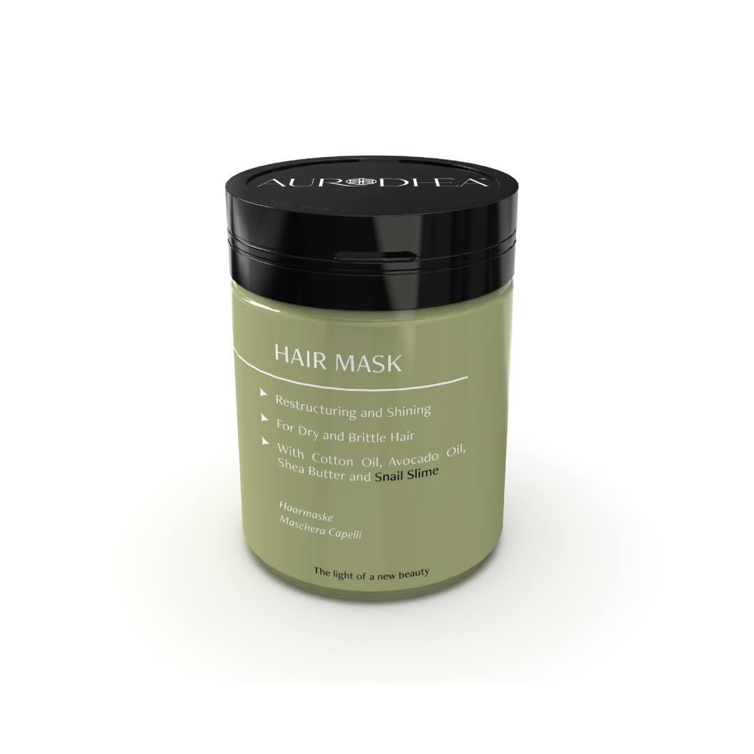 Masque capillaire à la bave d'escargot - 150 ml Enrichi en huile de coton, huile d'avocat et beurre de karité Cod.: BV05B
