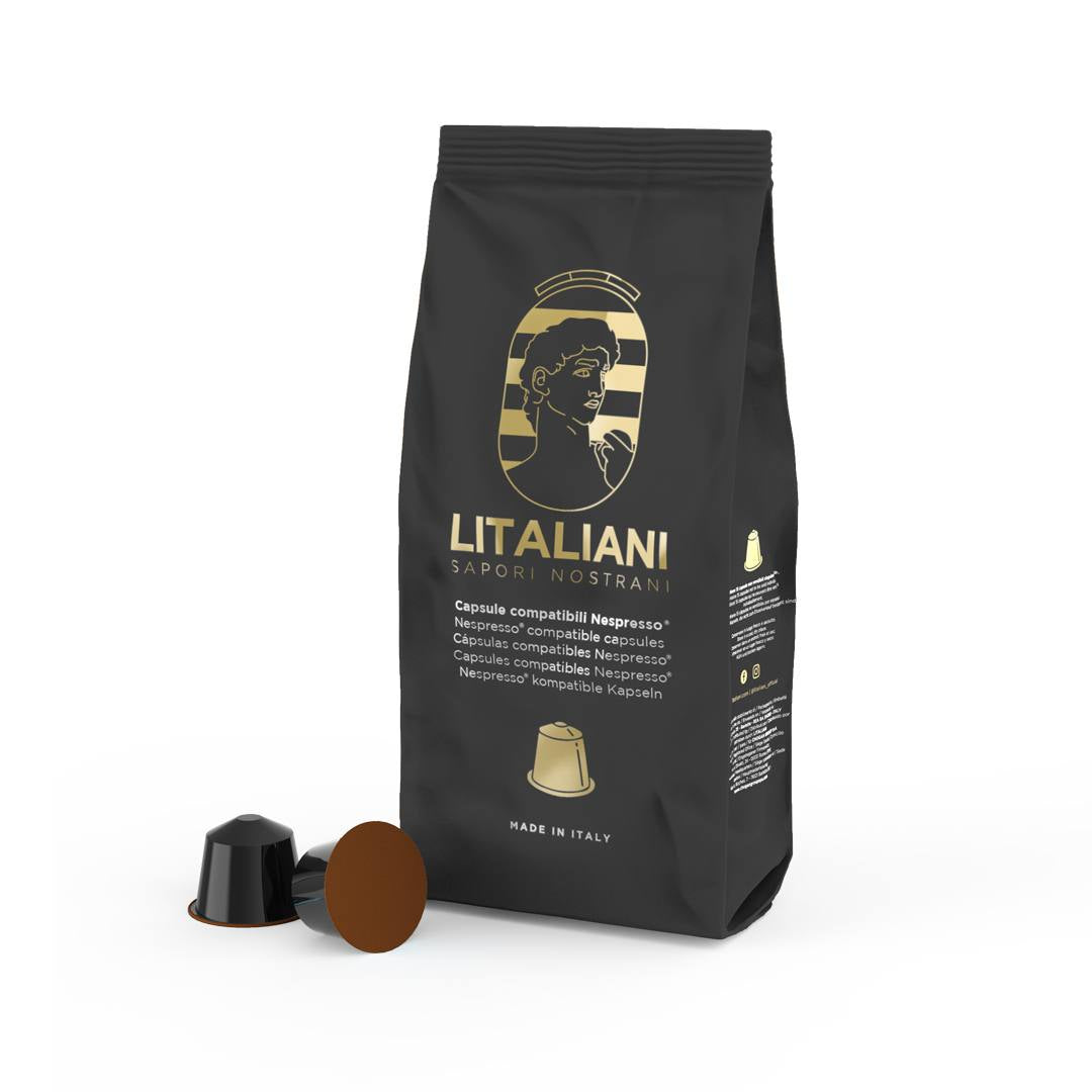 Boisson en capsules compatibles Nespresso® 15 pcs- « Nocciolino » (Noisettes) Cod.: LIT0044