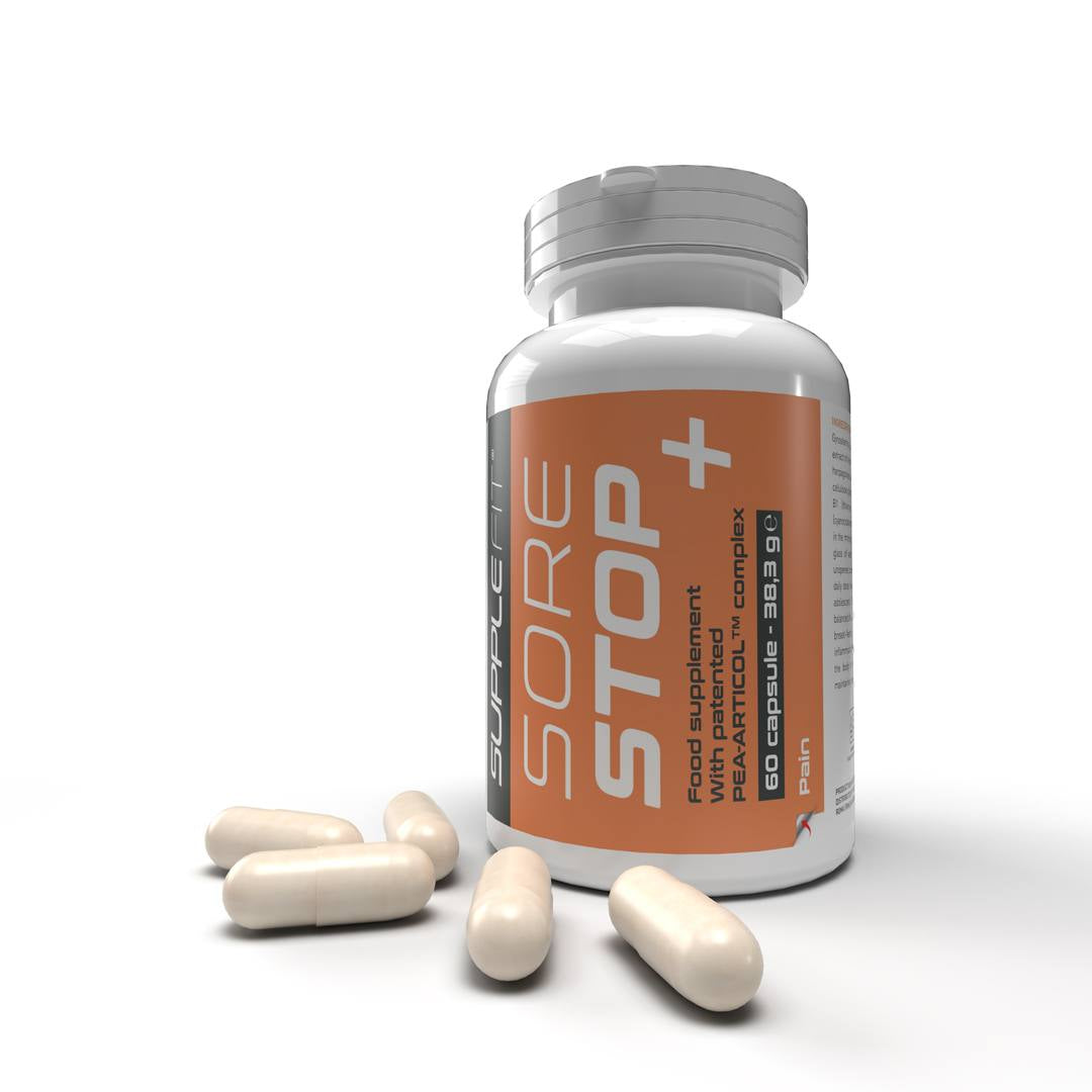 Complément alimentaire en gélules SORE STOP + Avec le complexe breveté PEA-ARTICOL™ Cod.: INTB043
