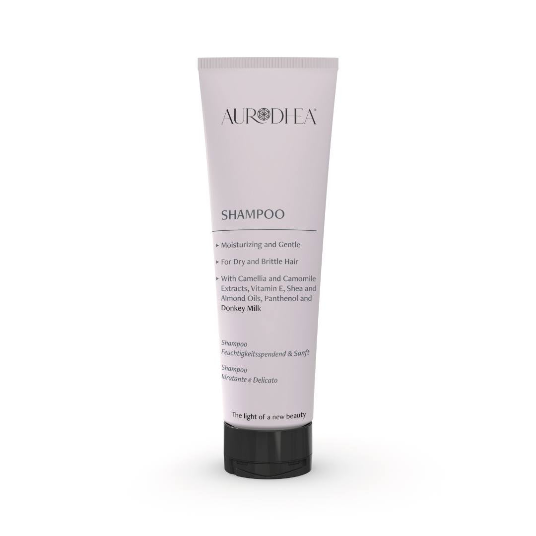 Shampoing au lait d'ânesse - 250 ml Avec vitamine E, extraits de camélia et de camomille, huiles de karité et d'amande Cod.: LA03B