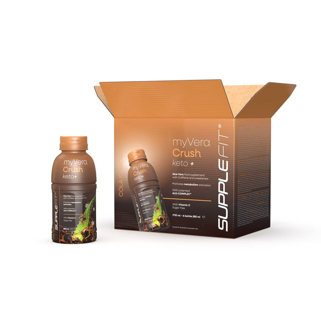 MYVERA CRUSH Keto + | Complément alimentaire avec caféine et édulcorants en bouteille unidose de 285 ml (6 bouteilles) - 1710 ml Cod.: INTA005-06