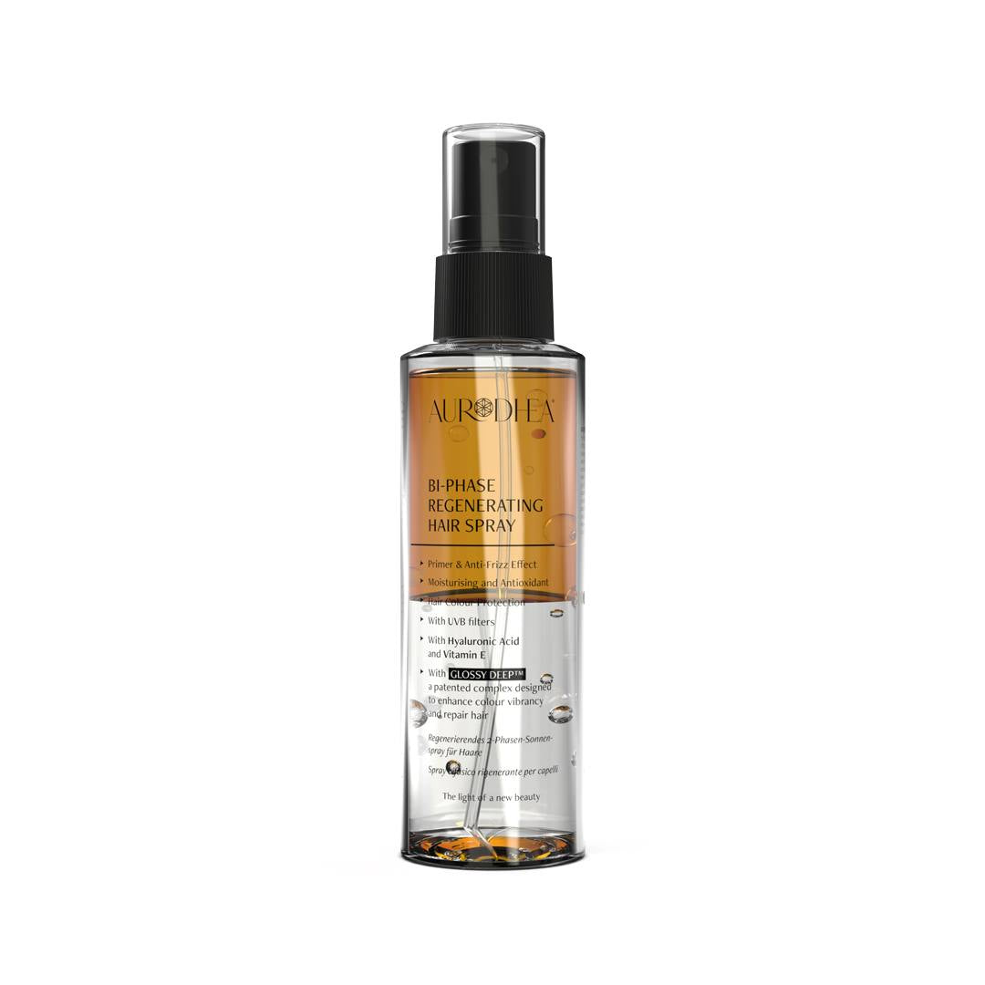 Spray capillaire Biphasé Régénérant avec Acide Hyaluronique et Vitamine E - 100 ml Avec mélange breveté GLOSSY DEEP™ Cod.: SOL27