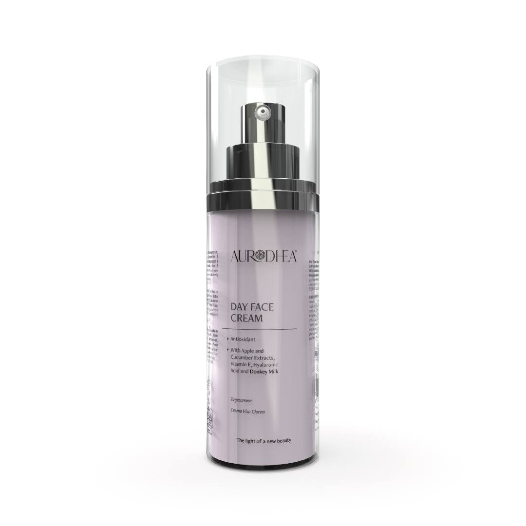 Crème de jour au lait d’ Ânesse - 50 ml Enrichie en Vitamine E, Acide hyaluronique, extraits de Pomme et Concombre Cod.: LA04B